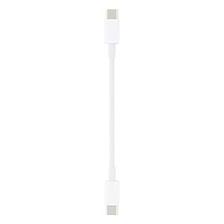 Wewoo Cable Câble de données pour charge rapide et synchronisation USB-C / Type à C-Type / C PD, longueur du câble: 14 cm, pour MacBook, Galaxy S8 S8 + / LG G6 / HuP10 P10 Plus / Xiaomi Mi6 Max 2 autres smartphones (blanc)