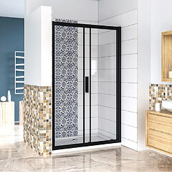 Aica Sanitaire Porte de douche 110x195cm en verre securit anticalcaire 8mm