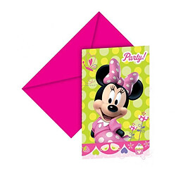 6 CARTES D'INVITATION+ENVELOPPES MINNIE