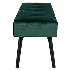 Avis Mes Banc 100x35x44 cm en velours vert - LEEDY