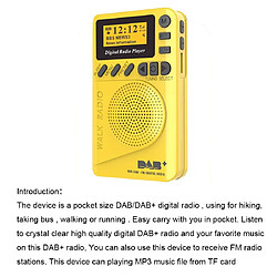 Wewoo Radio numérique DAB-P9 Pocket Mini DAB avec lecteur MP3 pas cher