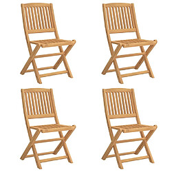 Maison Chic Lot de 4 Chaises pliables de jardin | chaises Relax bois massif d'acacia -GKD88734