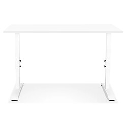 Alterego Bureau réglable en hauteur 'OSMOSE' blanc - 140x70 cm pas cher