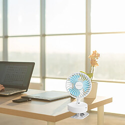 Acheter Universal Tableau Portable Mini Ventilator Clip Ventilateur USB Rechargeable Ventilateur de bureau 360 ° Rotation Réglable Clip de bureau sur ventilateur | Ventilateur (blanc)