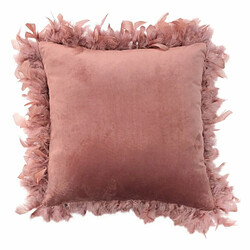 Paris Prix Coussin Déco Plumes Marlina 40x40cm Rose