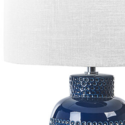 Beliani Lampe à poser en céramique bleu marine PERLIS pas cher