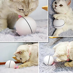 Universal Chats et chiens LED boule laser lumière rouge boule roulante électronique jouet chat chaton drôle boule interactive jouet chat produits pour animaux de compagnie (blanc)