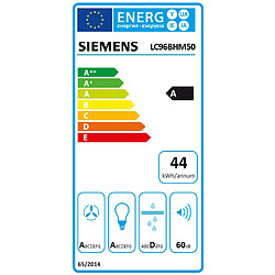 Hotte décorative murale 90cm 580m3/h inox - lc96bhm50 - SIEMENS