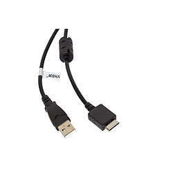 vhbw câble de données USB (type A sur lecteur MP3) câble de chargement compatible avec Sony Walkman NW-A828, NW-A829 lecteur MP3 - noir, 150cm