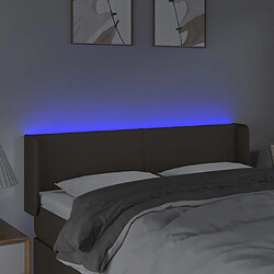 Avis vidaXL Tête de lit à LED Taupe 147x16x78/88 cm Tissu