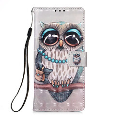 Etui en PU Impression de motifs avec support et cordon hibou pour votre Samsung Galaxy A32 4G (EU Version)