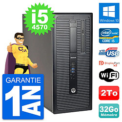 PC Tour HP EliteDesk 800 G1 Intel i5-4570 RAM 32Go Disque 2To Windows 10 Wifi - Occasion