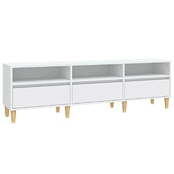 Maison Chic Meuble TV scandinave - Banc TV pour salon blanc 150x30x44,5 cm bois d'ingénierie -MN63180