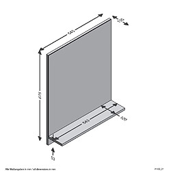 Acheter FMD Miroir mural avec étagère 54,5x13,5x67,5 cm Chêne artisanal