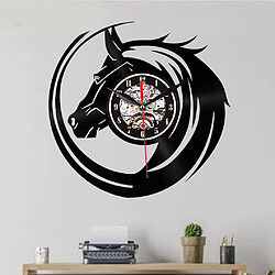 Universal Horloge de disque de cheval horloge lumineuse vin horloge murale murale pour kic art déco