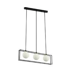 Luminaire Center Suspension Grosetta Verre,Acier Noir