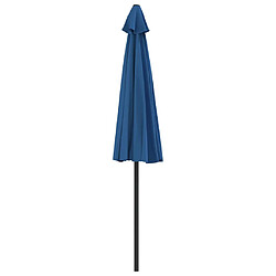 Acheter vidaXL Parasol de balcon avec mât en aluminium Bleu 270x144x222cm Demi