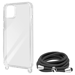 Avizar Coque Lanière pour iPhone 14 Plus Rigide Bumper Série Corda Transparent