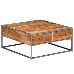 Avis Maison Chic Table basse,Table Console Table d'appoint, Table pour salon 75 x 75 x 35 cm Bois solide d'acacia -MN12013