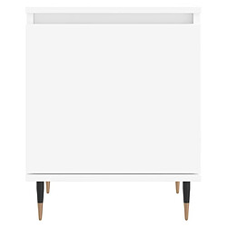 Maison Chic Lot de 2 Tables de chevet - Tables de Nuit blanc 40x30x50 cm bois d'ingénierie pas cher