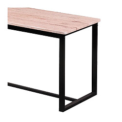 Banc en bois avec struture en métal noir - L120xH45xP35 cm - DOCK+Urban Living pas cher