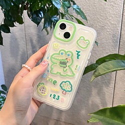 GUPBOO Étui pour iPhoneXR Doodle Line Grenouille Dinosaur Cartoon Phone Case Simple