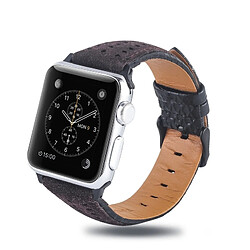 Avis Wewoo Bande de montre en cuir pleine fleur avec trou rond pour Apple Watch séries 4, 3 et 2 et 1 42 et 44 mm