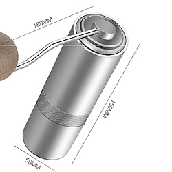 Argent Durable Compact De Moulin à Bavure D'acier Inoxydable De Machine Manuelle De Moulin à Main De Café