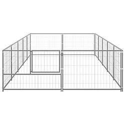 Acheter Helloshop26 Chenil extérieur cage enclos parc animaux chien argenté 10 m² acier 02_0000229