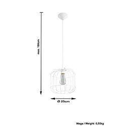 Acheter Luminaire Center Suspension CELTA acier blanc 1 ampoule