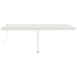 Acheter Maison Chic Auvent automatique | Store banne extérieur | Marquise avec capteur de vent et LED 600x350 cm Crème -MN66512