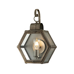 Elstead Lighting Applique murale extérieur Quoizel Aluminium,acier,laiton,verre grainé transparent Bronze bruni