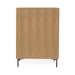 Acheter Mes Buffet haut 4 portes 100x48x140 cm décor chêne - MILENA