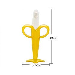 Universal Brosse à dents pour bébés de 6 à 12 mois, brosse en caoutchouc, brosse à dents, jouet à mâcher, 3 ordinateurs.(Jaune) pas cher