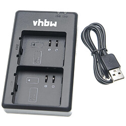 vhbw Chargeur de batterie double USB compatible avec Netgear / Arlo Pro 3, Ultra, Ultra + caméra, DSLR, action-cam - Chargeur, témoin LED de charge