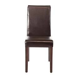 Chaises en Simili Cuir Marron Foncé - Lot de 2 - Bolero