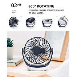 Wewoo D602 4W Ventilateur de bureau portable avec charge à 3 vitesses de USB bleu ciel pas cher