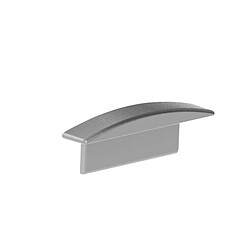 Perel Capuchon En Aluminium Pour Profilé Pour Ruban Led Recessed Slimline 7 Mm - Sans Trou De Câble - Argent