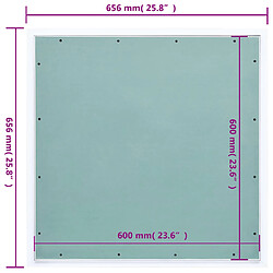 vidaXL Panneau d'accès Cadre en aluminium plaque de plâtre 600x600 mm pas cher