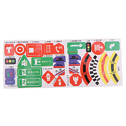 Acheter 28 pcs / pack panneaux de signalisation en plastique panneau de signalisation miniatures enfants jouet éducatif b