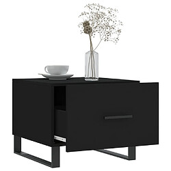 Acheter Maison Chic Lot de 2 Tables basses,Table Console pour salon noir 50x50x40 cm bois d'ingénierie -MN99973