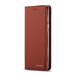 Wewoo Housse Coque Pour Galaxy Note9 LC.IMEEKE LC-002 Series Skin Hand Feeling PU + TPU en cuir à rabat horizontal avec support et fente carte et portefeuille marron