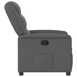 Avis vidaXL Fauteuil inclinable Gris foncé Tissu