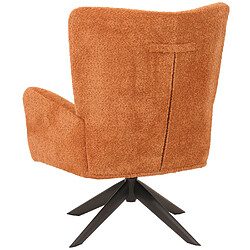 Acheter Mendler Fauteuil lounge HWC-N65, fauteuil cocktail fauteuil rembourré fauteuil relax, pivotant, tissu/textile chenille métal ~ terracotta