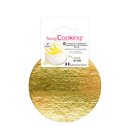 Avis Scrapcooking 10 supports à gâteaux individuels rond - or et noir Ø8cm