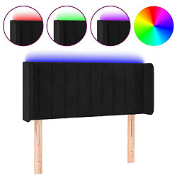 Maison Chic Tête de lit moderne à LED lumineuse pour chambre - Décoration de lit Noir 103x16x78/88 cm Velours -MN50582