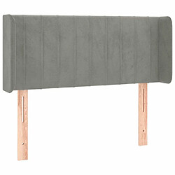 Maison Chic Tête de lit moderne avec oreilles pour chambre - Décoration de lit Gris clair 83x16x78/88 cm Velours -MN66445