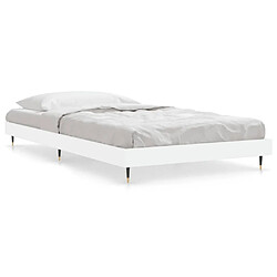 vidaXL Cadre de lit sans matelas blanc 90x200 cm bois d'ingénierie