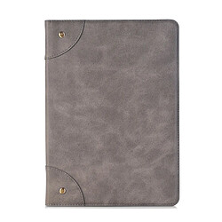 Etui en PU modèle de livre rétro gris pour votre Apple iPad 10.2 (2019)