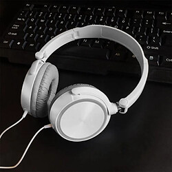 Acheter S1 Portable 3.5mm Filaire Casque Stéréo Pliable Casque Blanc